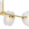 Designers Fountain Sky Fall 60 Watt 4-Light Brushed Gold Contemporary Island Light with Etched Fluted Glass Shades D311C-IS-BG - alternate 2